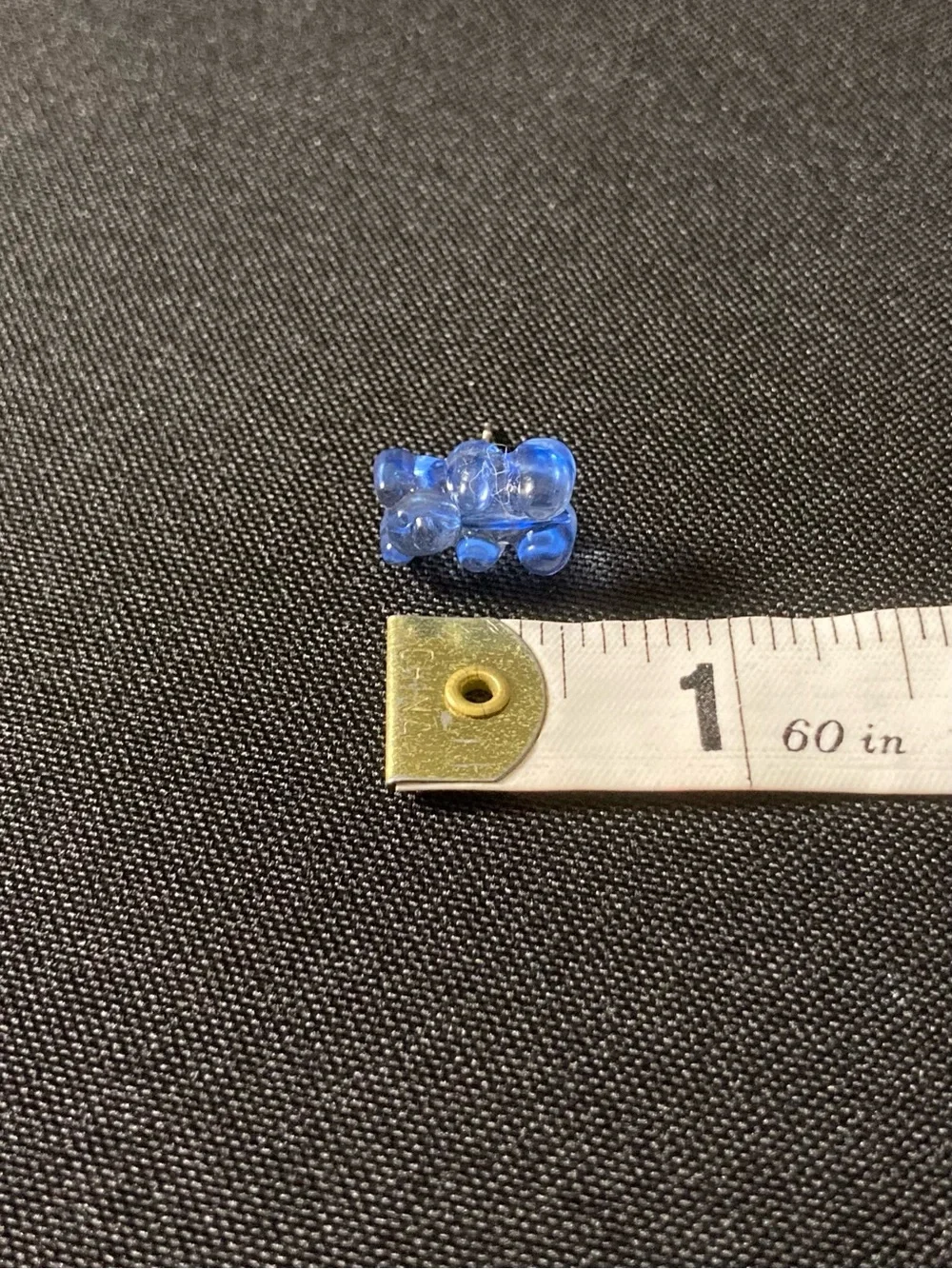 Handmade Light Blue Transparent Gummy Bear Stud Earrings